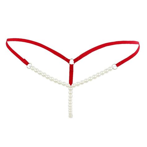 Sexy Women S Pearls Massage G String T Back Thong Briefs Lingerie Underwear Ebay