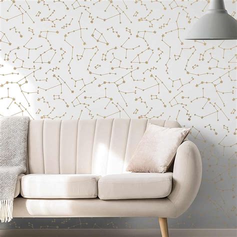 Constellations In A Bright Sky Self Adhesive Wallpaper Strip 2 5 Square