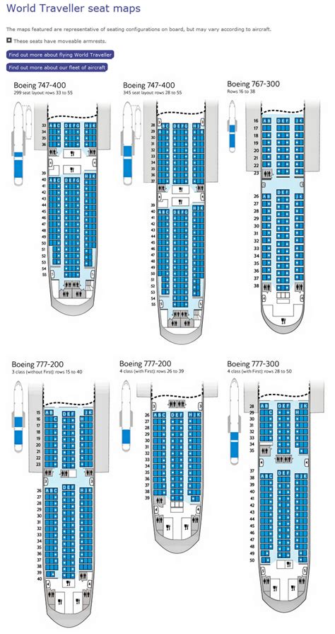 British Airways Airlines Aircraft Seatmaps Airline Seating Charts And Layouts