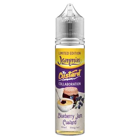 Blueberry Jam Custard 50ml Shortfill E Liquid By Vape Co X The Custard