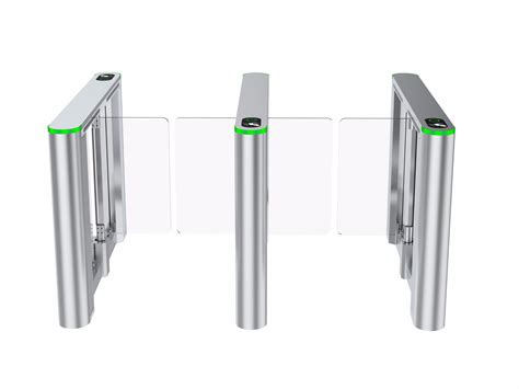 Waterproof Biometric Access Control Swinging Glass Barrier Turnstile