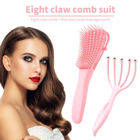 Practical Scalp Massage Comb Set Plastic Pro Five Claw Massage Brush Hair Care Ebay