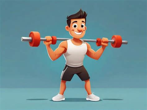 Premium Photo | Fit cartoon character training