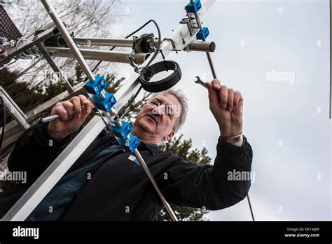 Antenna installation hi-res stock photography and images - Alamy