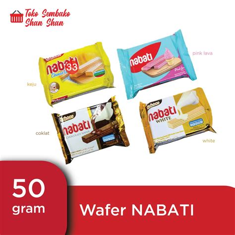 Jual NABATI 2000 NABATI WAFER COKLAT KEJU PINK LAVA VANILLA WAFER