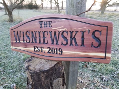 Custom Outdoor Name Signs Custom Wood Cabin Signs Personalized Etsy