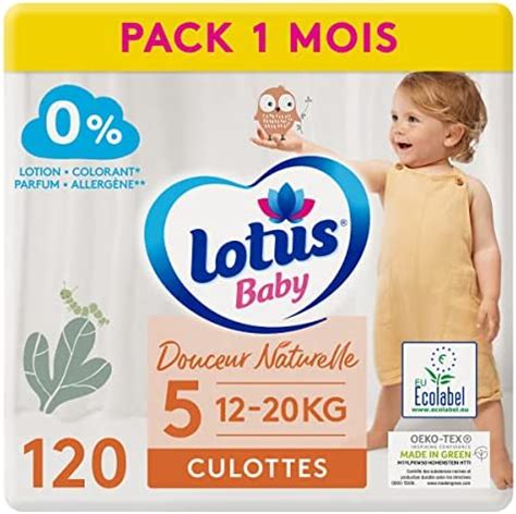 Couches B B Bio Lotus Baby Douceur Naturelle Culotte Taille