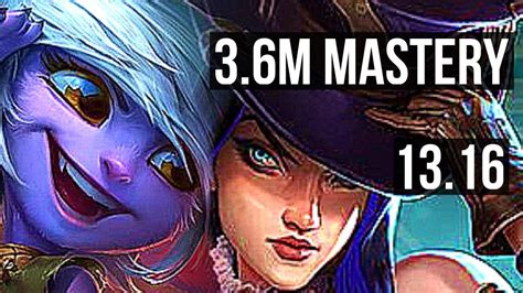 TRISTANA Maokai Vs CAITLYN Leona ADC 9 0 3 3 6M Mastery 1200