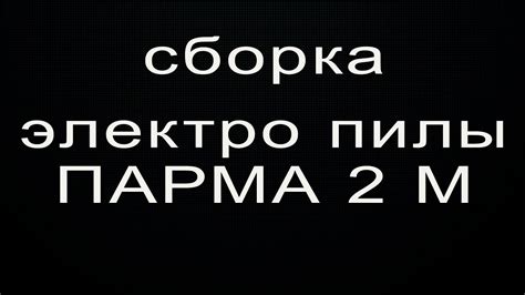 сборка электропилы парма 2 м - YouTube