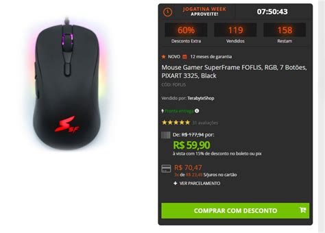 Terabyte On Twitter Oferta Mouse Gamer Superframe Foflis Rgb