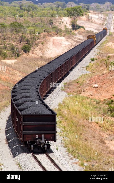 Coal train in Mozambique Stock Photo - Alamy