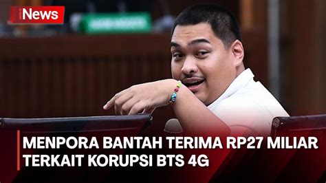 Menpora Dito Bantah Terima Rp27 Miliar Terkait Korupsi BTS 4G YouTube