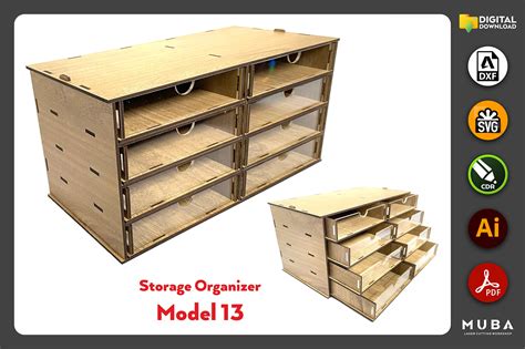 Desktop Organizer SVG, Hobby Storage Box · Creative Fabrica