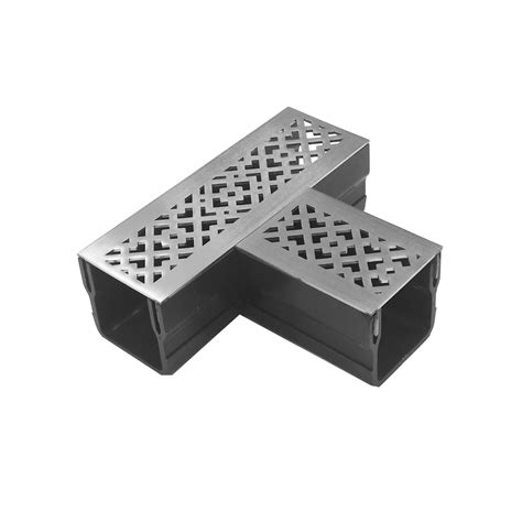 Threshold Slim Drain T Unit With Oblique 316 Stainless Steel Grating