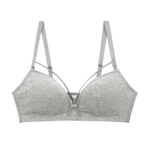 Comfortlab Gray Wireless Cotton String Bralettes