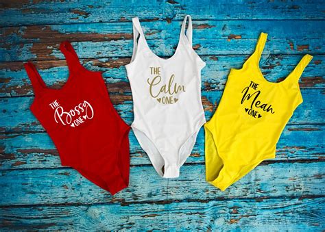 Bachelorette Swimsuit One Piece Swimsuit The Mean One Etsy