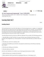 Cs Unit Learning Journal Pdf Home Learning Guide