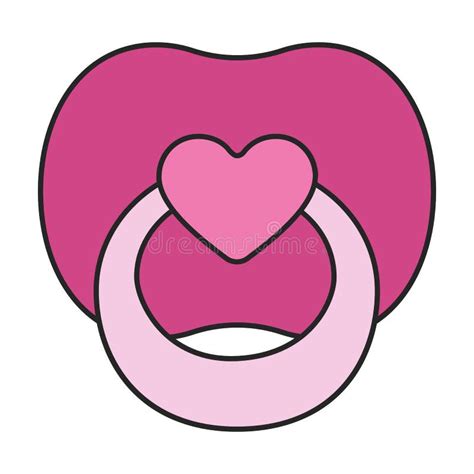 Pacifier Vector Icon Cartoon Vector Icon Isolated On White Background