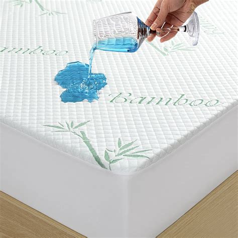 100 Waterproof King Size Mattress Cover Protector Breathable Bamboo 3d Air Fabric Water Proof