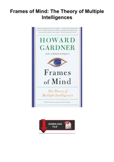 Pdf Read Frames Of Mind The Theory Of Multiple Intelligences