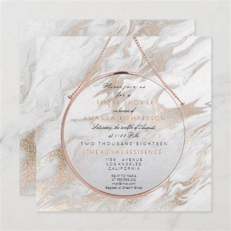 Pampas Grass And White Orchids Chic Bridal Shower Invitation Zazzle