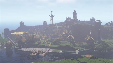 My medieval city progress : r/Minecraftbuilds