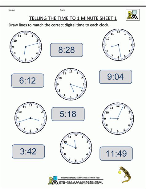 20 Learning To Tell Time Worksheets Worksheets Decoomo