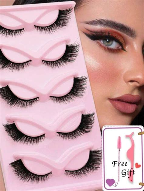 5 Pairs Natural Cat Elf False Eyelashes Fluffy Soft Women S Store