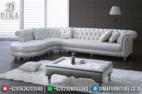 Jual Sofa Tamu Sudut L Minimalis Mewah Jepara Terbaru Duco Silver Df