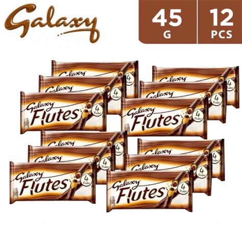 Buy Galaxy Flutes 4 Finger Chocolate 12 X 45 G توصيل