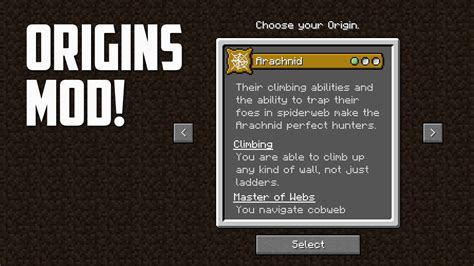 Origins Mod Starter Racesclasses With Special Abilities In Minecraft