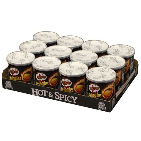 PRINGLES HOT SPICY Tube Carton 12 X 43 G