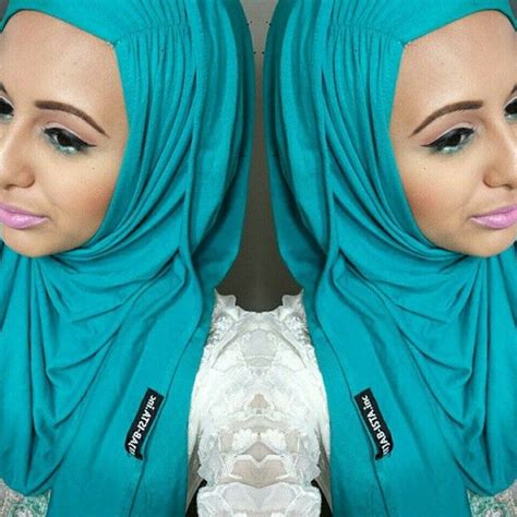 amana beauty spotted   teal jasmine hijab    www