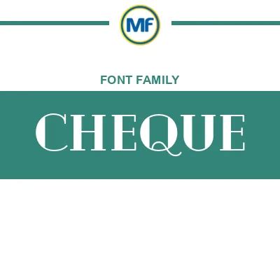 Cheque Font Family: Download Free | MaisFontes