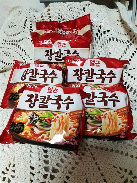 농심 얼큰장칼국수 매콤한 매력이풍부한 라면