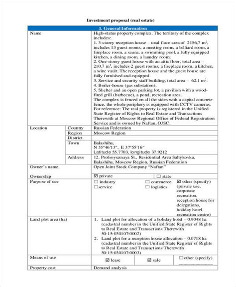 Free Investment Proposal Templates In Pdf Ms Word Google Docs