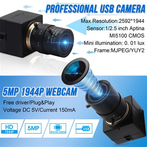 Elp Uvc Mp Aptina Cmos Sensor Mini Varifocal Industrial Usb Camera