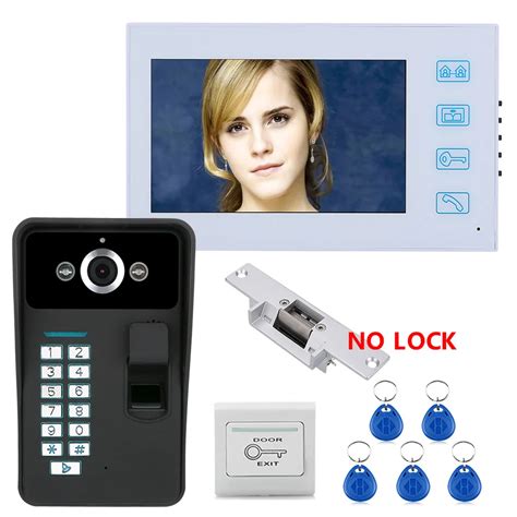 7 Tft Fingerprint Recognition Rfid Password Video Door Phone Intercom