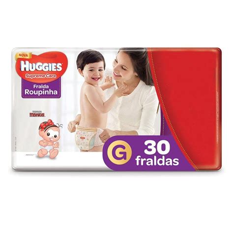 Fralda Huggies Turma Da Monica Supreme Care Mega Xg Unidades Black