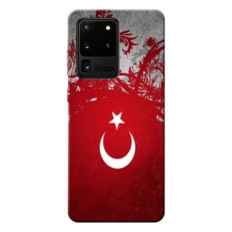 Samsung Galaxy S20 Ultra Kılıf Tasarla Resimli Kılıfını Türk Bayrağı Silikon Kılıf