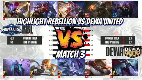 Highlight Rebellion Vs Dewa United Regular Season Week Day Game