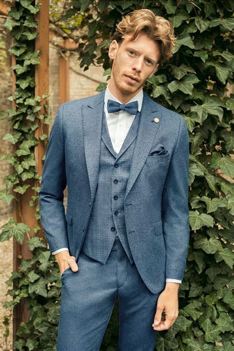 Mottled Blue 3 Piece Wedding Suit Tom Murphy S Formal And Menswear