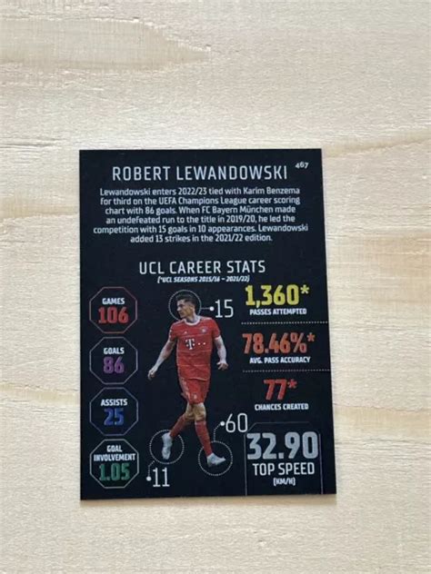 MATCH ATTAX 2022 23 22 23 Robert Lewandowski Black Edge Edition No 467