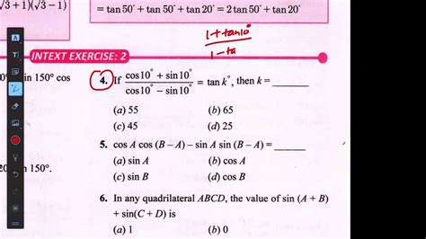 W Batch Trigonometric Ratios Module Discussion YouTube