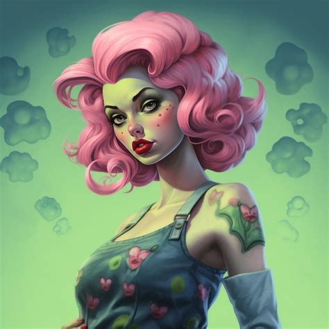 Groovy Ghoul Gal Un Dibujos Animados Retro De Los A Os Zombie Pinup