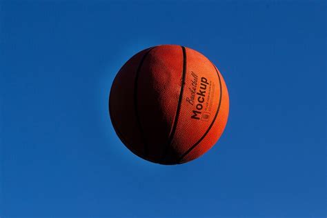 Premium PSD | Basketball with blue background