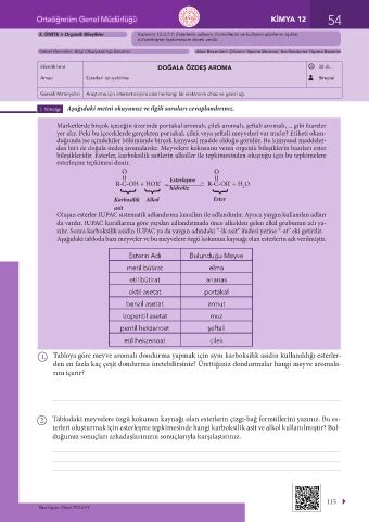 Page 114 Kimya 12 Sınıf Beceri Temelli