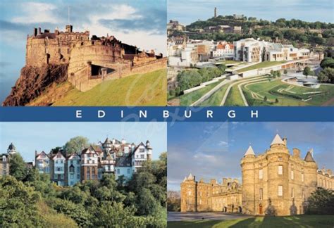 Edinburgh Landmarks Comp Edinburgh Postcard H Std Cb Colin Baxter