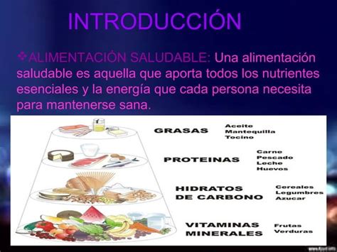 Alimentación saludable 1 eso Power Point PPT