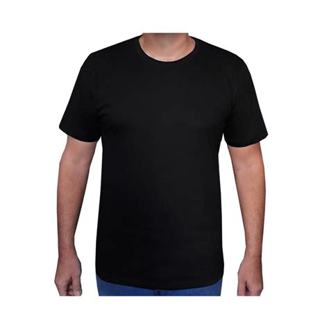 Camiseta Preta Lisa 100 Algodão Masculina Atacado de Camisetas